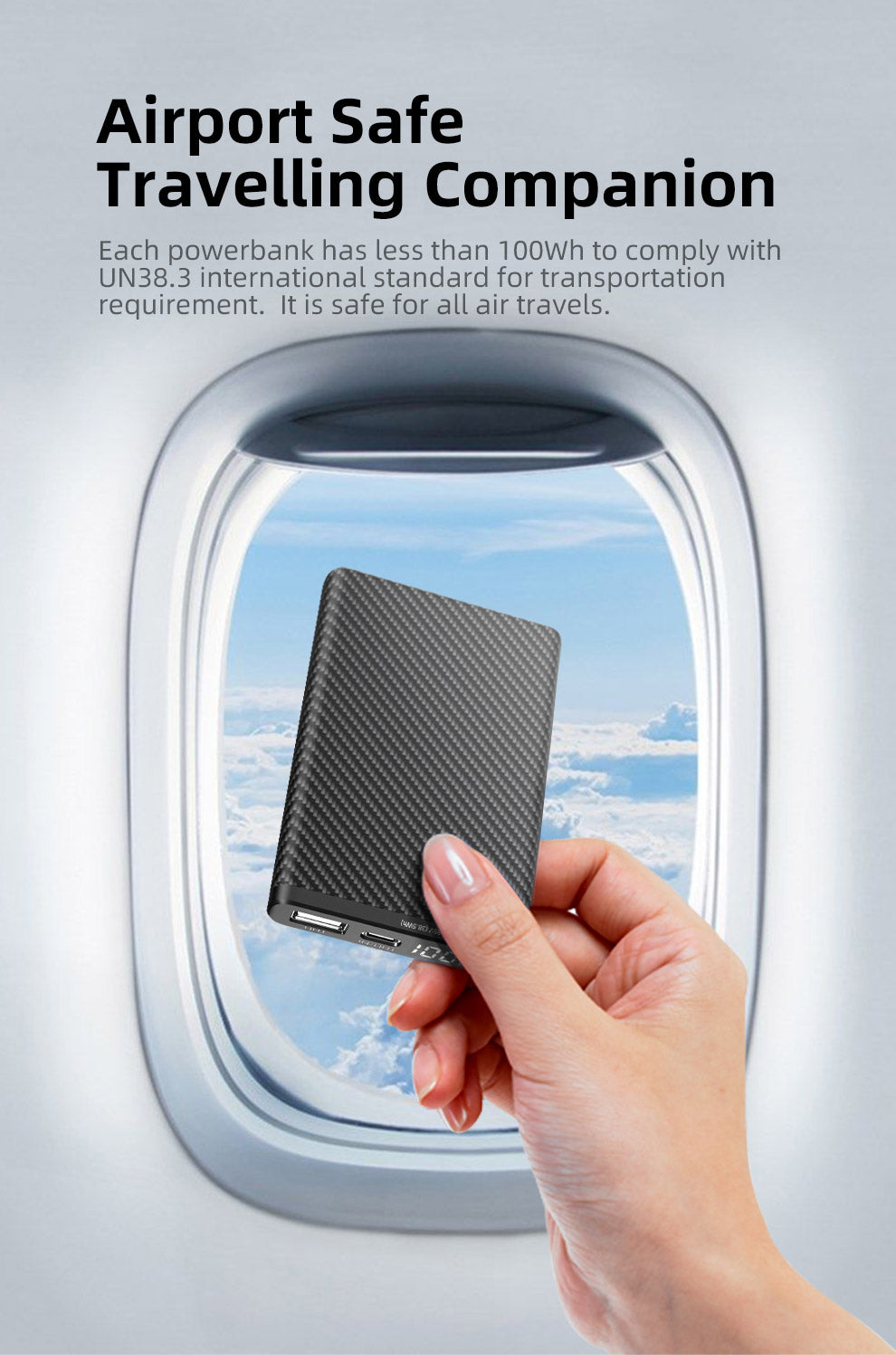 KLARUS K5 CARBON FIBER LIGHTWEIGHT IPX8 WATERPROOF POWERBANK 10000mAh