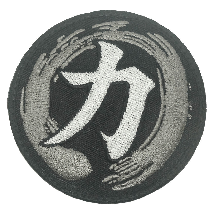 KANJI STRENGTH LI 力 PATCH - BLACK FOLIAGE