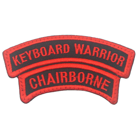 KEYBOARD WARRIOR X CHAIRBORNE TAB - BLACK RED