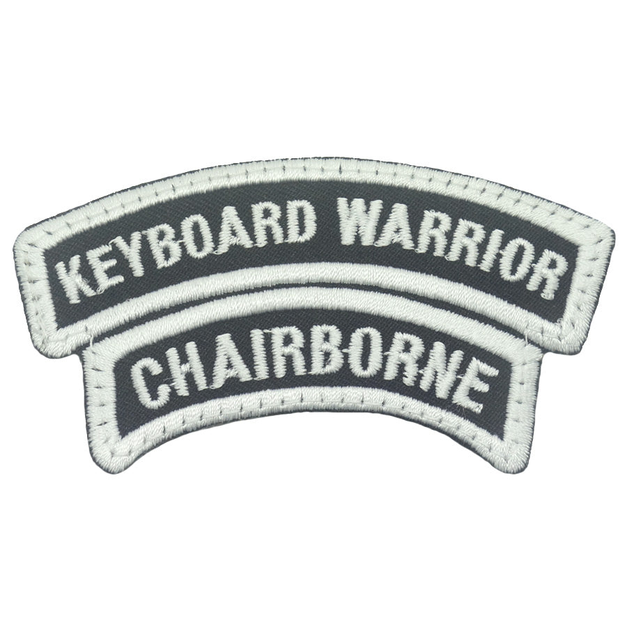 KEYBOARD WARRIOR X CHAIRBORNE TAB - BLACK WHITE