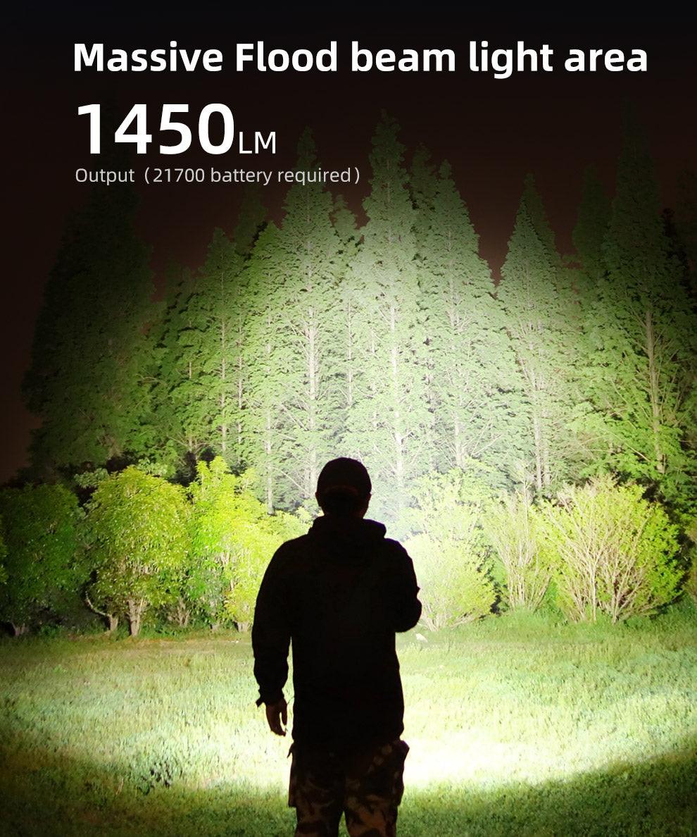 KLARUS ADJUSTABLE ZOOMABLE TACTICAL FLASHLIGHT A2 PRO - 1450 LUMENS (4000MAH 21700 BATTERY INCLUDED)