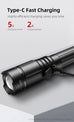 KLARUS ADJUSTABLE ZOOMABLE TACTICAL FLASHLIGHT A2 PRO - 1450 LUMENS (4000MAH 21700 BATTERY INCLUDED)