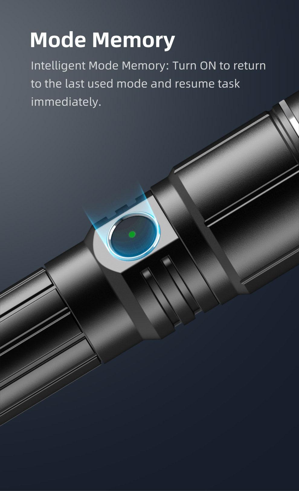 KLARUS ADJUSTABLE ZOOMABLE TACTICAL FLASHLIGHT A2 PRO - 1450 LUMENS (4000MAH 21700 BATTERY INCLUDED)