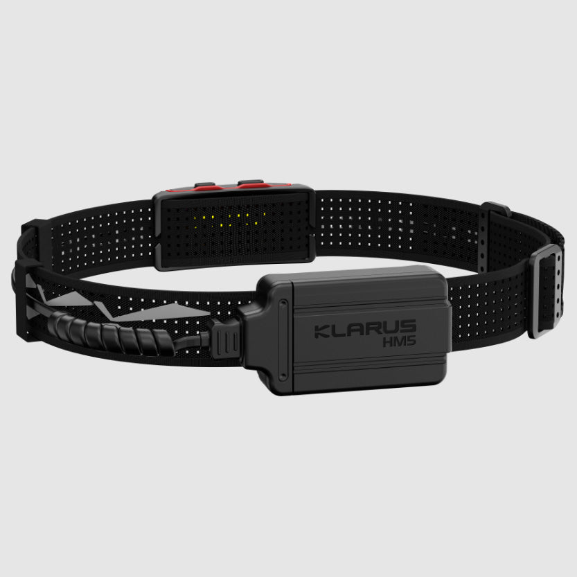KLARUS HM5 ULTRA THIN LIGHTWEIGHT TRAIL RUNNING HEADLAMP - 800 LUMENS (1200mAh RECHARGEABLE BATTERY)
