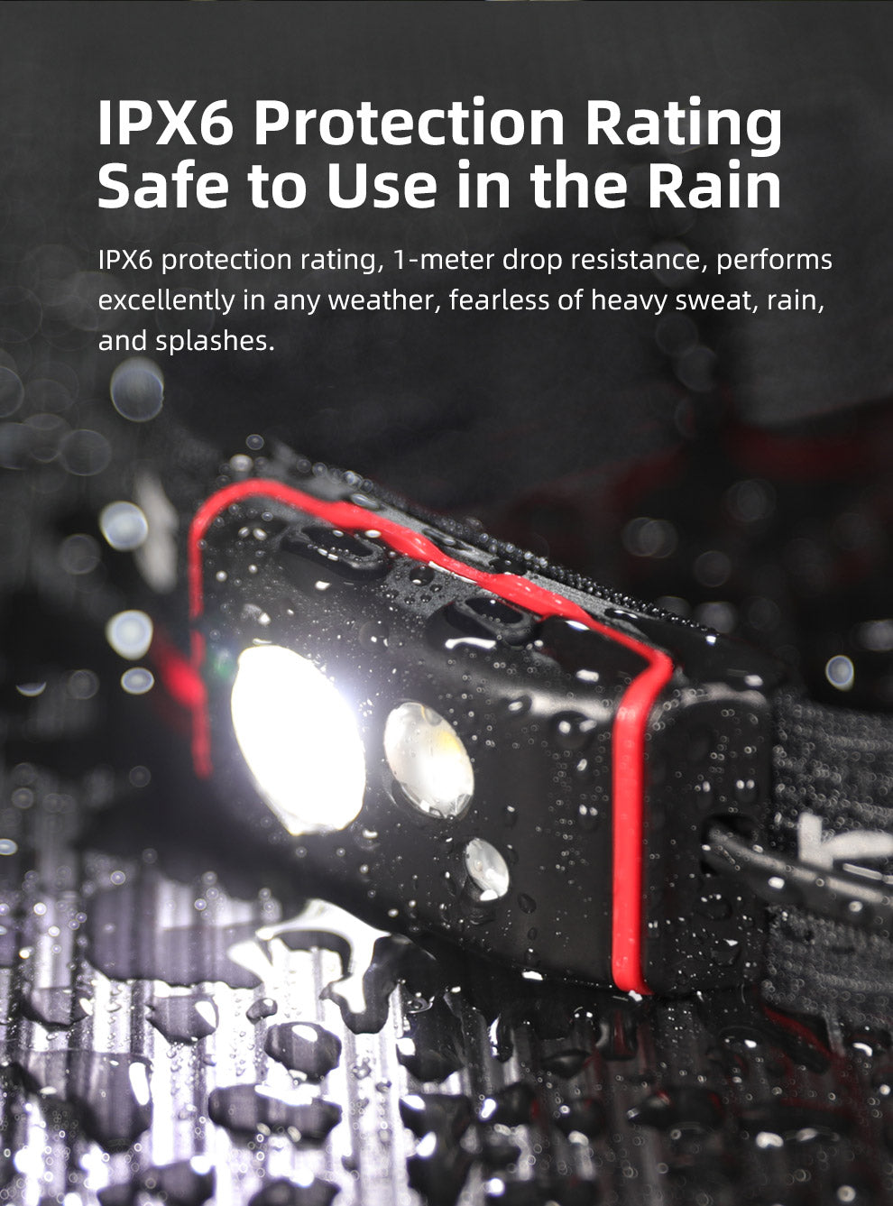 KLARUS HM5 ULTRA THIN LIGHTWEIGHT TRAIL RUNNING HEADLAMP - 800 LUMENS (1200mAh RECHARGEABLE BATTERY)