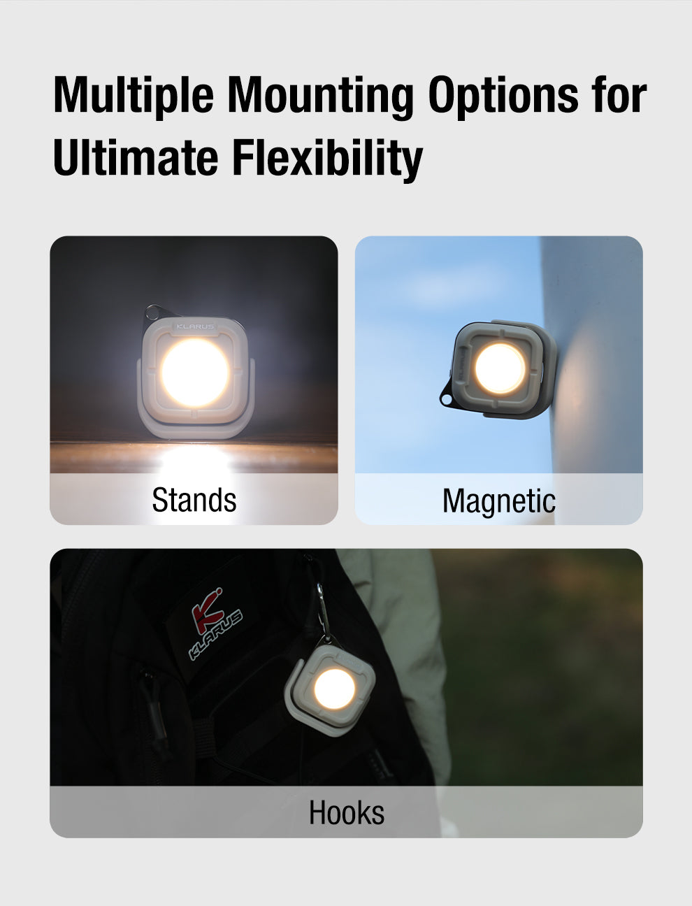 KLARUS CL5 MINI PORTABLE CAMPING LIGHT 650 LUMENS, 1200mAh BUILT-IN BATTERY