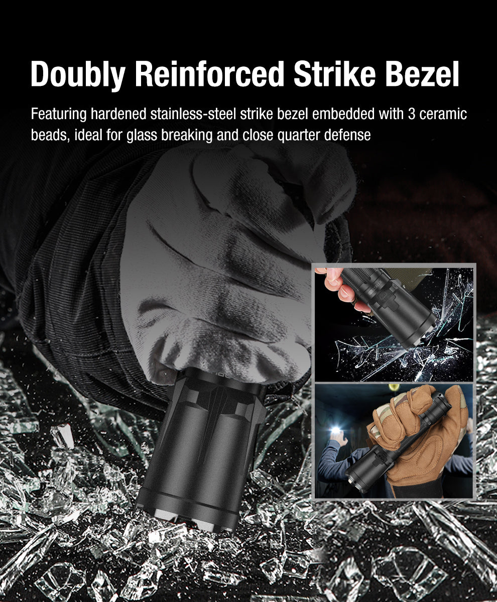 KLARUS XT11GT PRO V3.0 USB-C RECHARGEABLE TACTICAL LED FLASHLIGHT (USES 1 X 18650 INCLUDED) - 3300 LUMENS