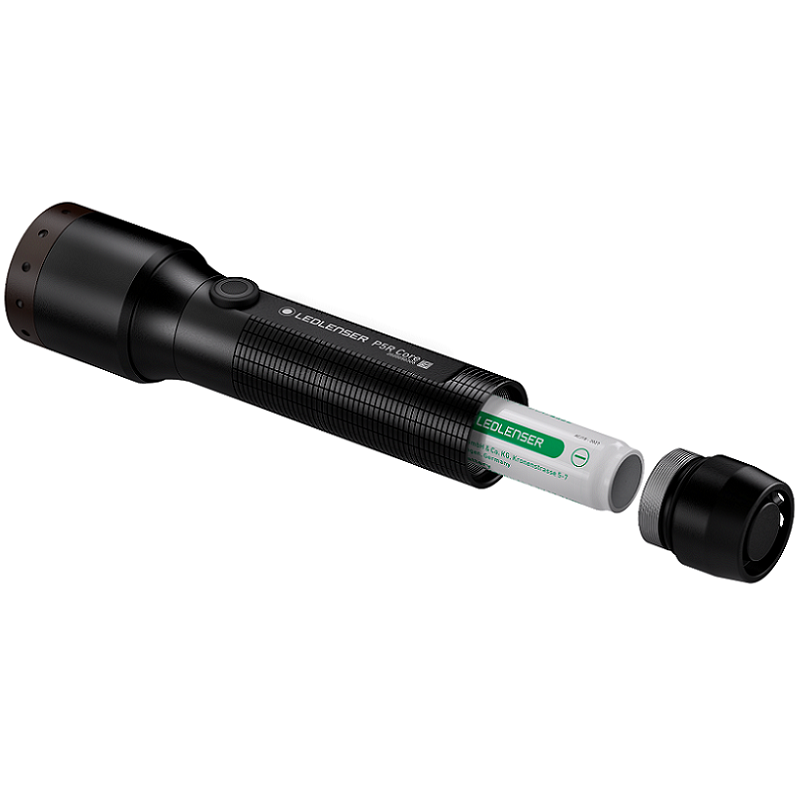 LEDLENSER P5R CORE RECHARGEABLE 500 LUMENS FLASHLIGHT - BLACK