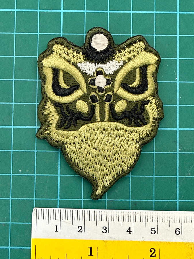 LANG SAI Lion Dance Velcro Patch, 100% Embroidered (Forest)