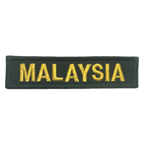 MALAYSIA COUNTRY TAG - BLACK METALLIC GOLD