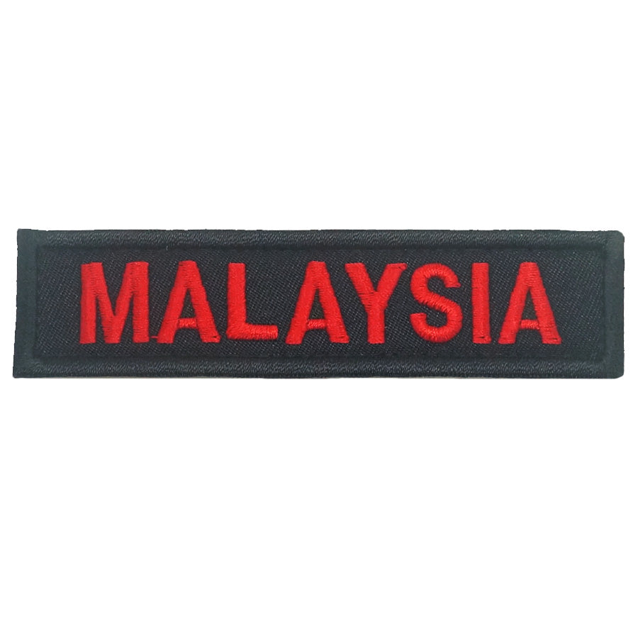 MALAYSIA COUNTRY TAG - BLACK RED