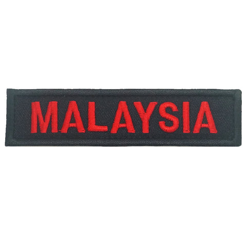 MALAYSIA COUNTRY TAG - BLACK RED