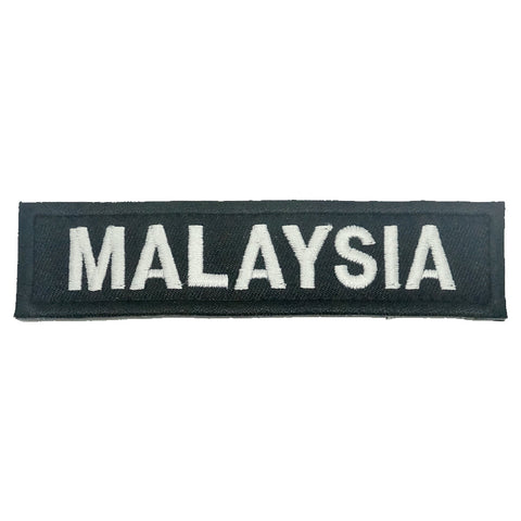 MALAYSIA COUNTRY TAG - BLACK WHITE