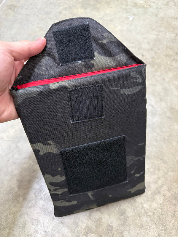 Mil-Spec iPad Padded Case with Wrist Securing Strap & 2" x 2" Loop Velcro Panel - 500 Denier Nylon Fabric