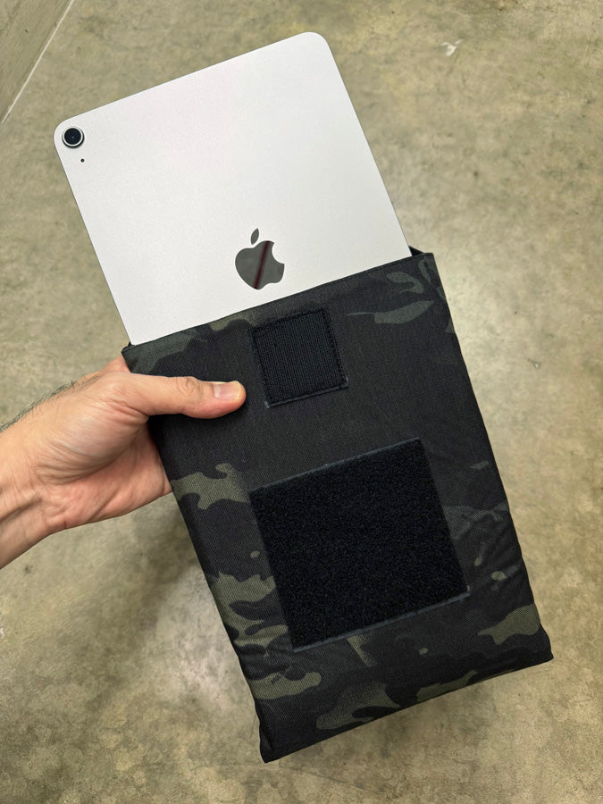 Mil-Spec iPad Padded Case with Wrist Securing Strap & 2" x 2" Loop Velcro Panel - 500 Denier Nylon Fabric