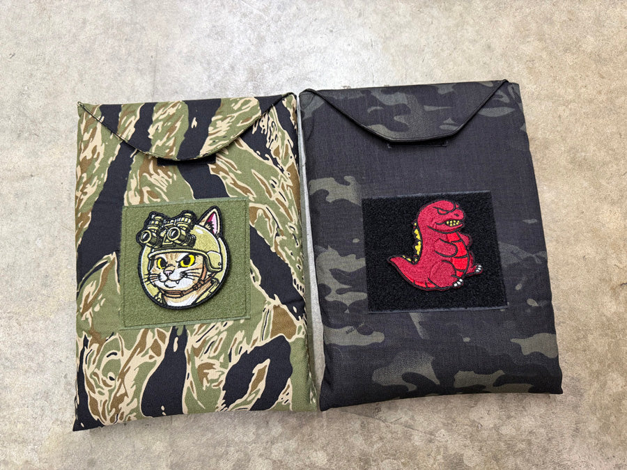 Mil-Spec iPad Padded Case with Wrist Securing Strap & 2" x 2" Loop Velcro Panel - 500 Denier Nylon Fabric