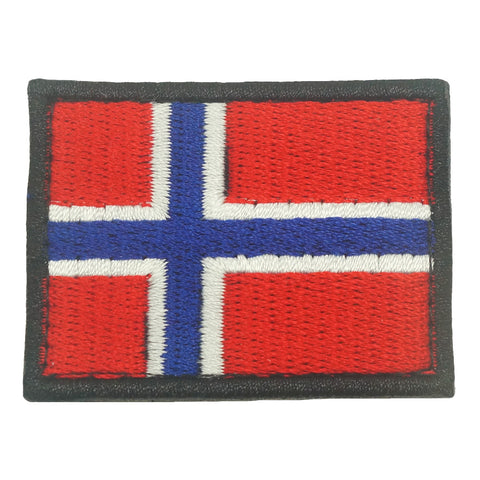 MINI NORWAY FLAG - FULL COLOR (BLACK BORDER)