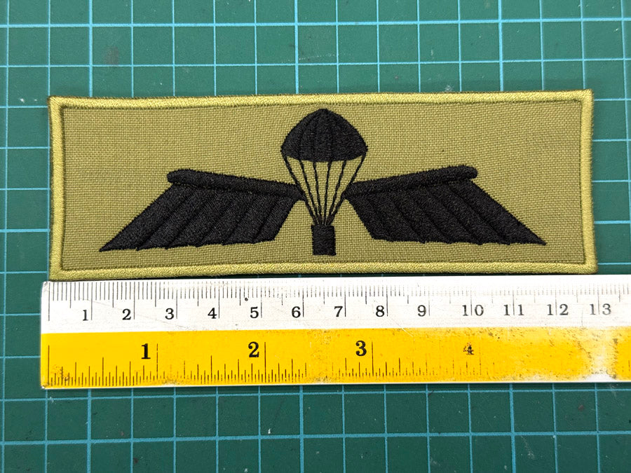 Netherlands Armed Forces Parachutist Airborne Jump Wing Patch - Basic/Static Line (B-Wing, 13 cm x 4.5 cm)