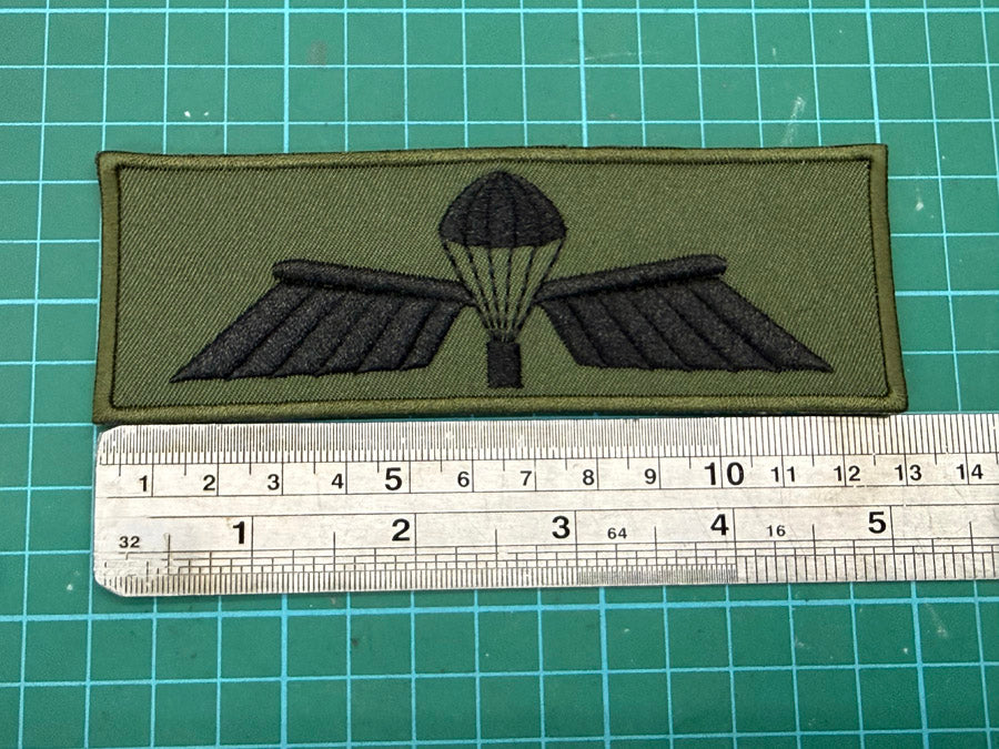 Netherlands Armed Forces Parachutist Airborne Jump Wing Patch - Basic/Static Line (B-Wing, 13 cm x 4.5 cm)