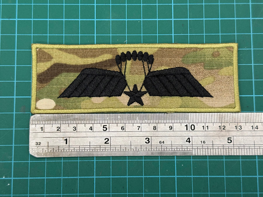 Netherlands Armed Forces Freefall Parachutist Jump Wing Patch - (BREVET C WING, 13 cm x 4.5 cm)