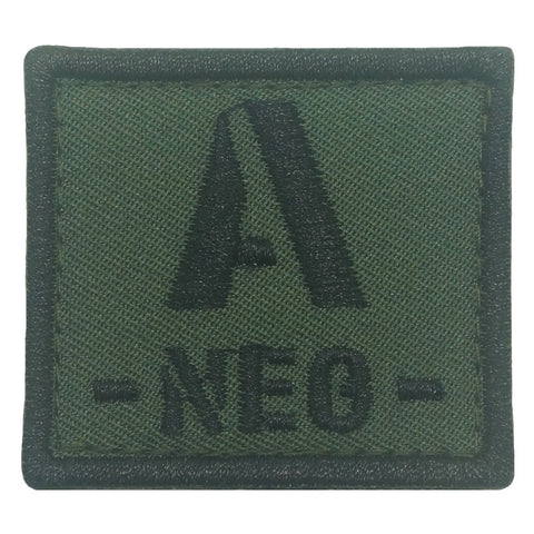 BLOOD TYPE PATCH 2023 - A NEG - OD GREEN