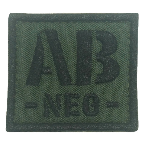 BLOOD TYPE PATCH 2023 - AB NEG - OD GREEN