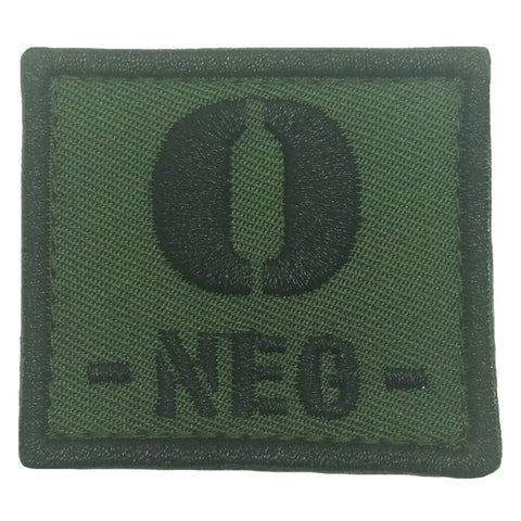 BLOOD TYPE PATCH 2023 - O NEG - OD GREEN