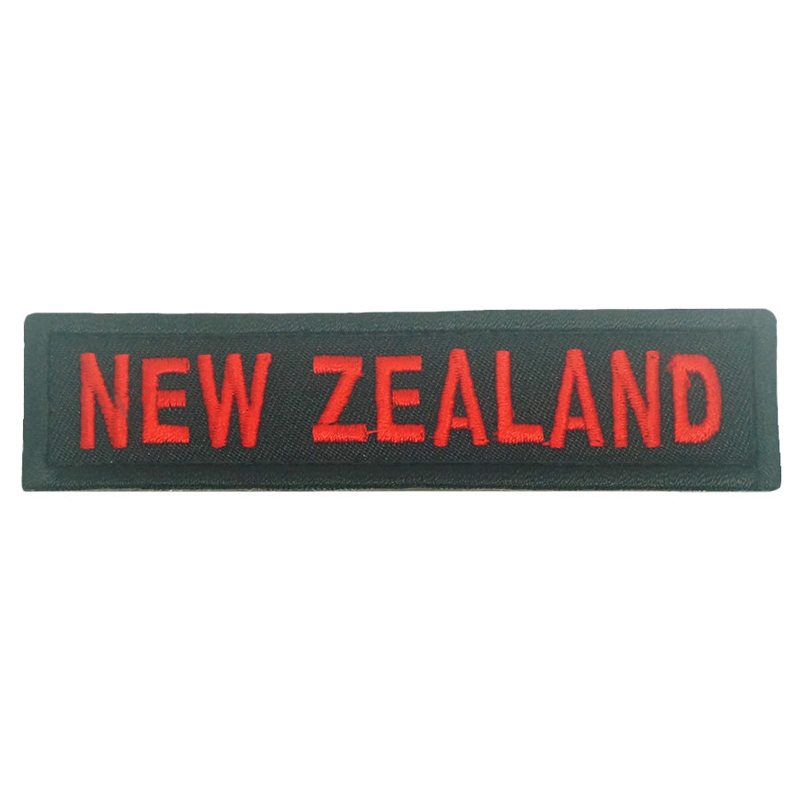 NEW ZEALAND COUNTRY TAG - BLACK RED