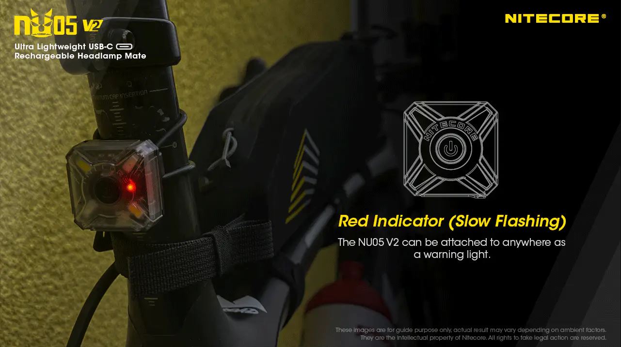 NITECORE NU05 V2 KIT - 40 LUMENS (BUILT-IN 120mAh 3.7V RECHARGEABLE BATTERY)