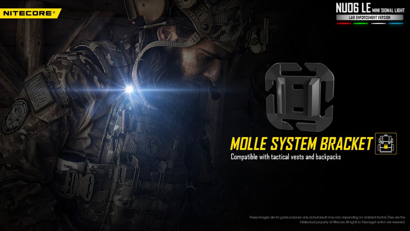 NITECORE NU06 LE MINI SIGNAL LIGHT- 15 LUMENS (BUILT-IN 250mAh LI-ION RECHARGEABLE BATTERY)