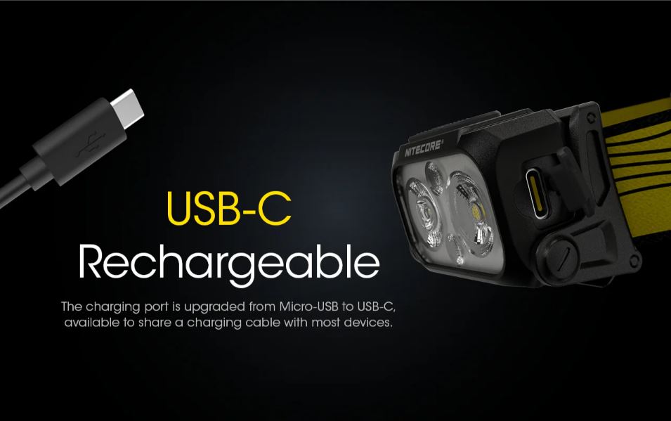 NITECORE NU25 V2 HEADLAMP - 400 LUMENS (BUILT-IN 650mAh USB-C RECHARGEABLE BATTERY)