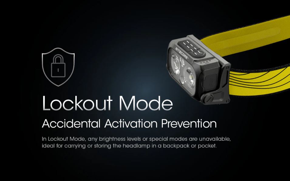NITECORE NU25 V2 HEADLAMP - 400 LUMENS (BUILT-IN 650mAh USB-C RECHARGEABLE BATTERY)
