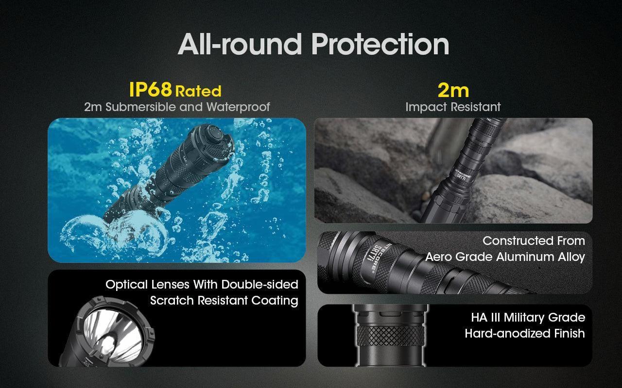 NITECORE SRT7I - 3000 LUMENS FLASHLIGHT (5000mAH LI-ION BATTERY INCLUDED)