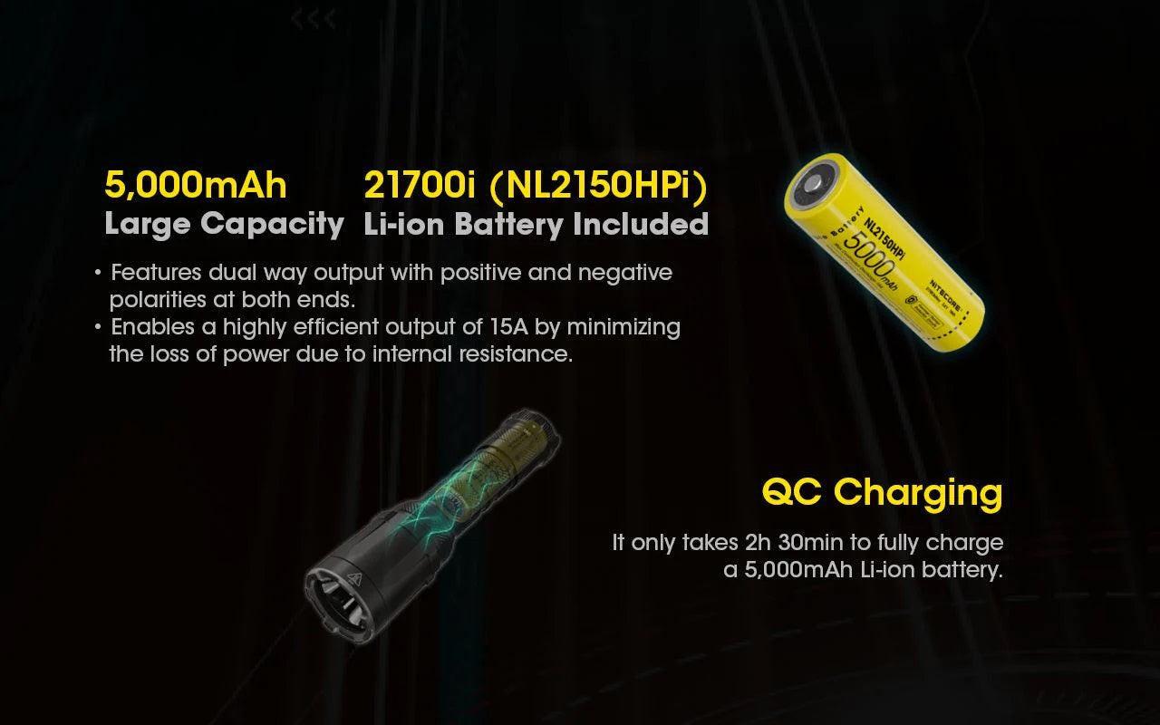 NITECORE SRT7I - 3000 LUMENS FLASHLIGHT (5000mAH LI-ION BATTERY INCLUDED)