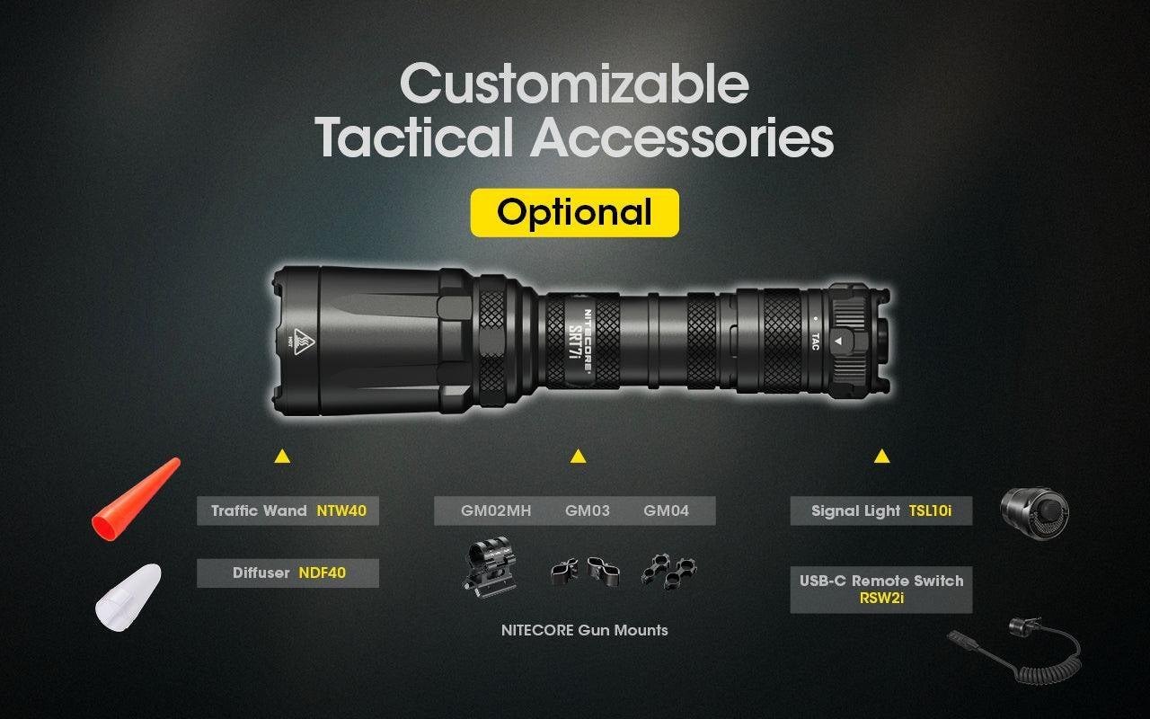 NITECORE SRT7I - 3000 LUMENS FLASHLIGHT (5000mAH LI-ION BATTERY INCLUDED)