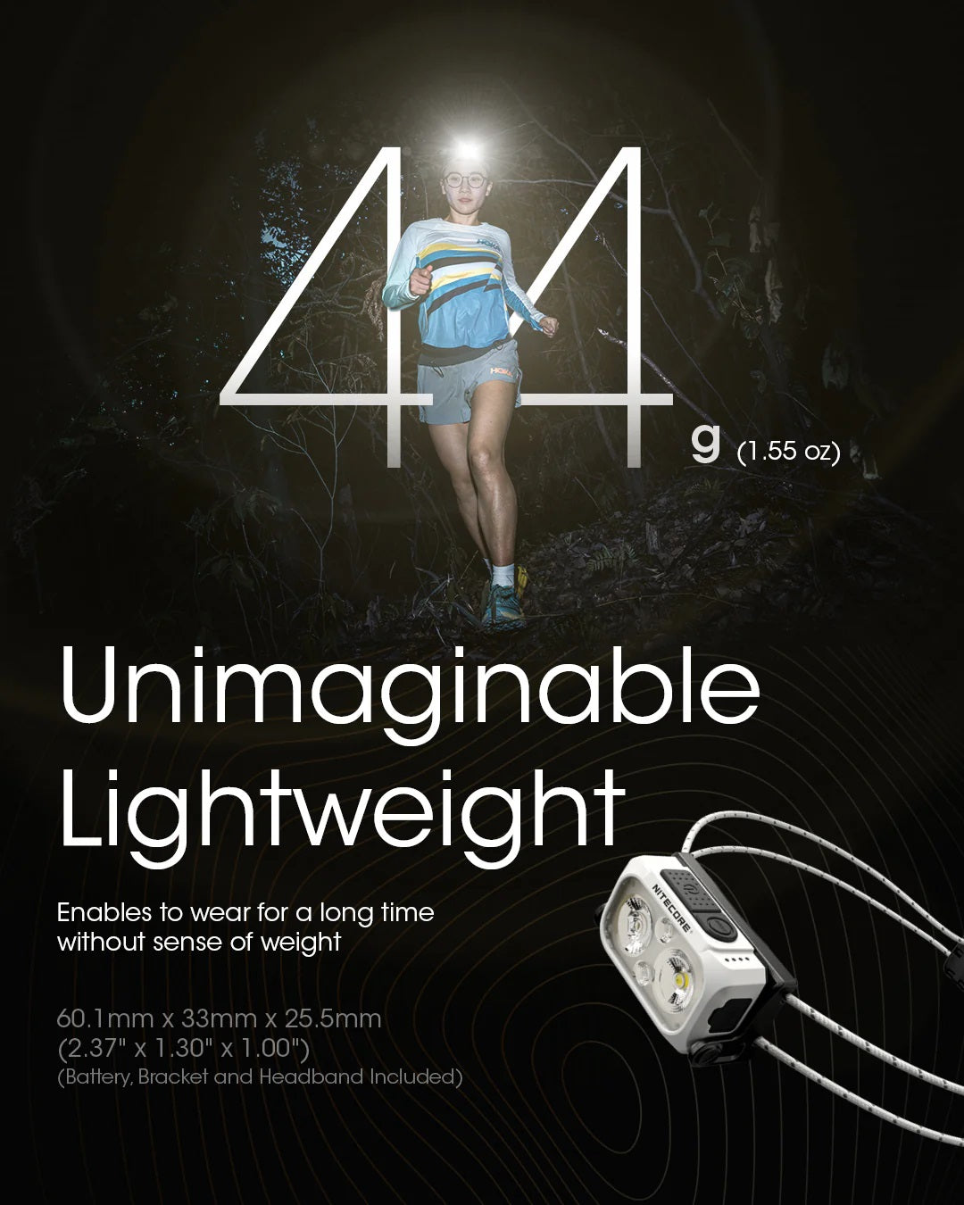 NITECORE NU21 HEADLAMP - 360 LUMENS (500mAh LI-ION RECHARGEABLE BATTERY)