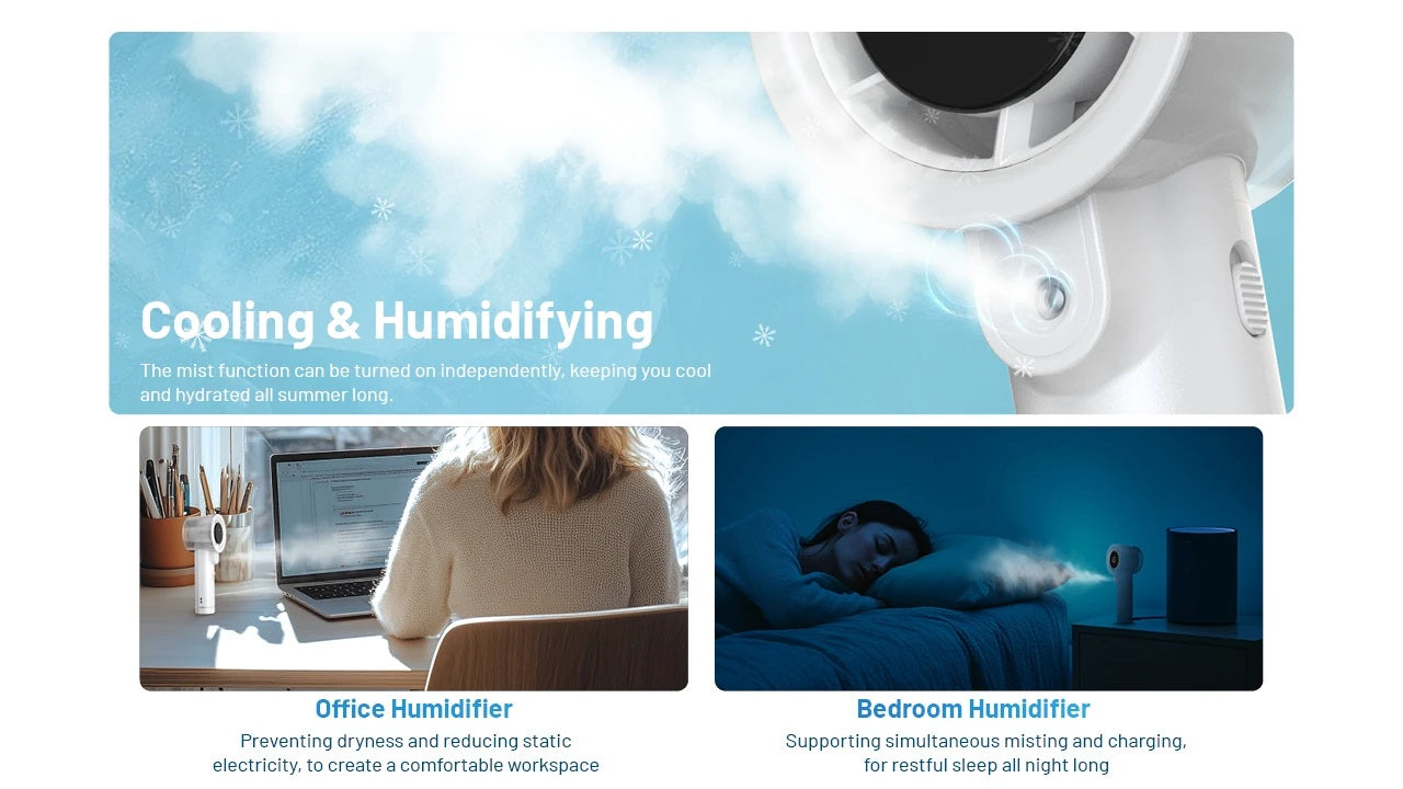 NITECORE izzCool 20 Pro - Handheld Air Conditioner Fan (5,000mAh - PEARL WHITE)