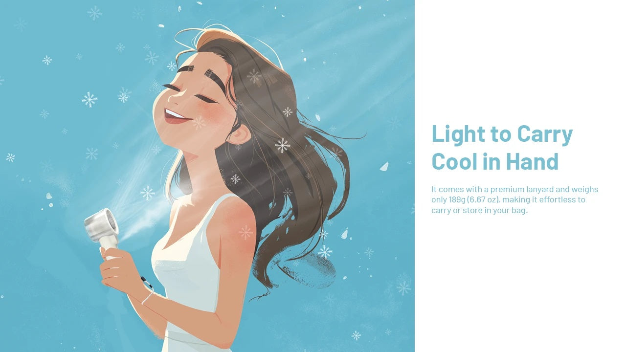 NITECORE izzCool 20 Pro - Handheld Air Conditioner Fan (5,000mAh - PEARL WHITE)