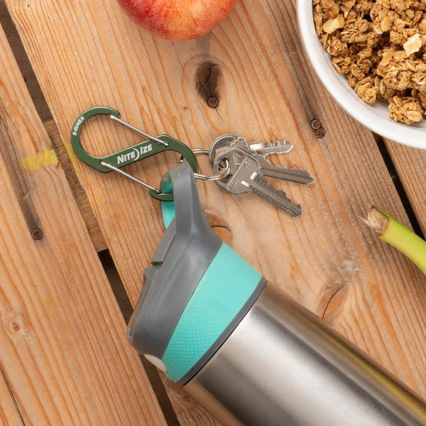 NITEIZE S-BINER ALUMINUM DUAL CARABINER SIZE 3 - OLIVE