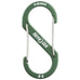 NITEIZE S-BINER ALUMINUM DUAL CARABINER SIZE 4 - OLIVE