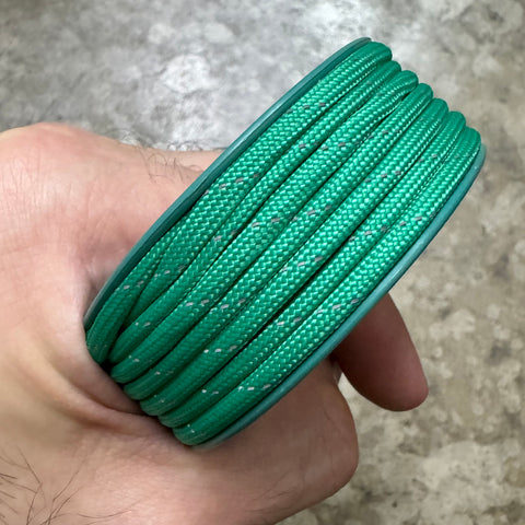 550 PARACORD MINI SPOOL - EMERALD GREEN REFLECTIVE