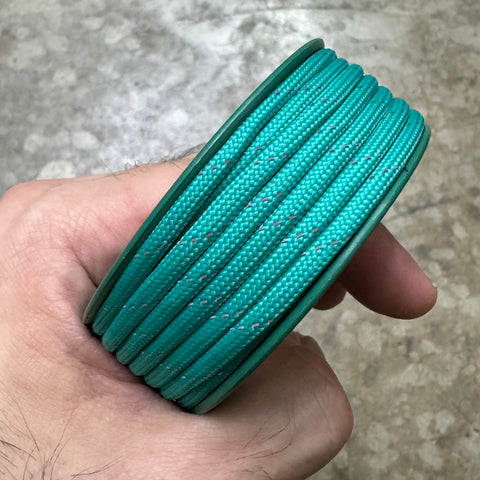 550 PARACORD MINI SPOOL - ACID BLUE REFLECTIVE