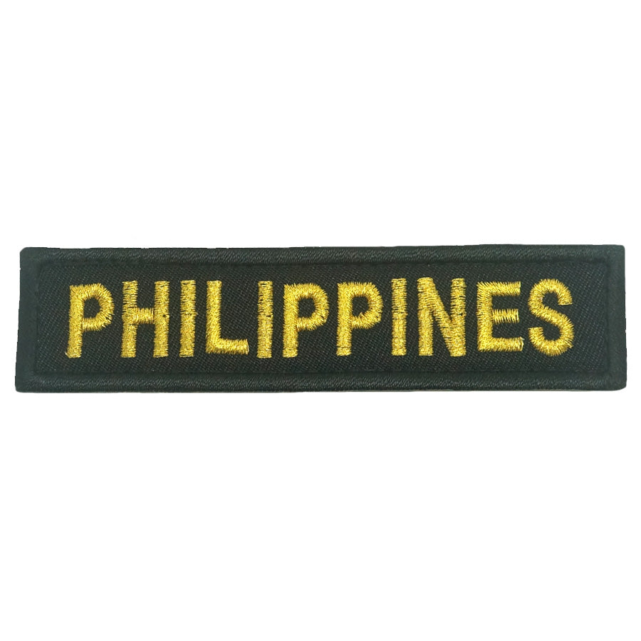PHILIPPINES COUNTRY TAG - BLACK METALLIC GOLD