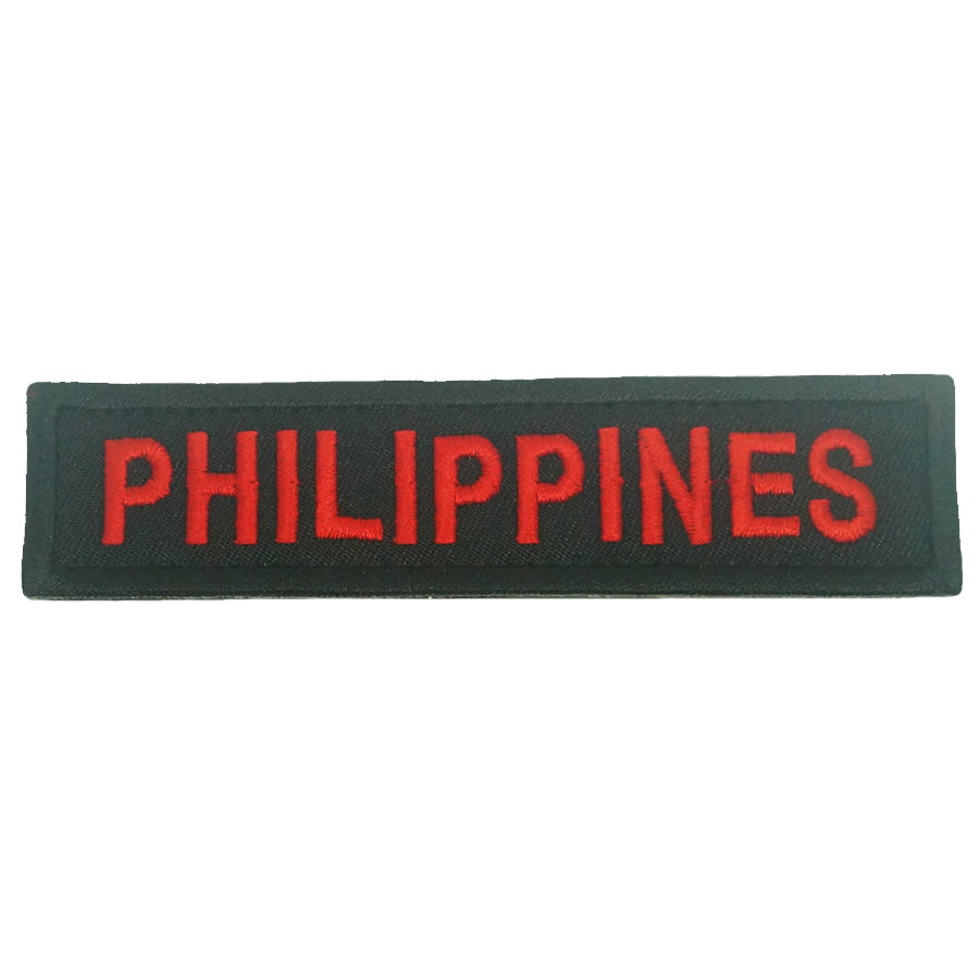 PHILIPPINES COUNTRY TAG - BLACK RED