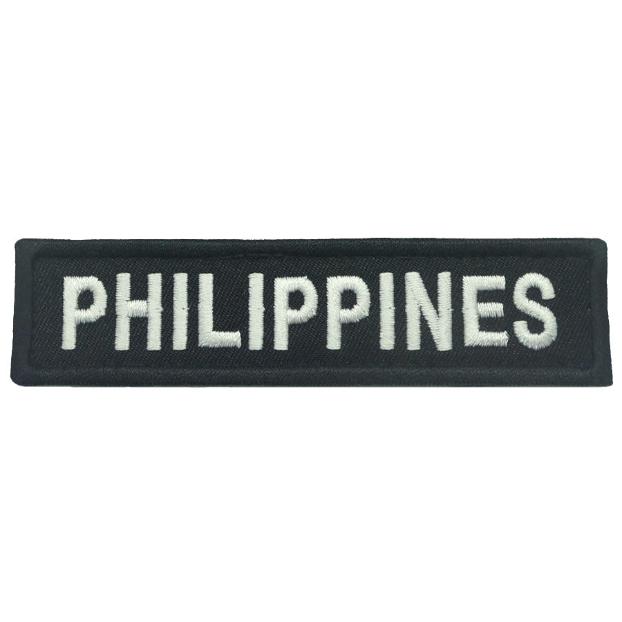 PHILIPPINES COUNTRY TAG - BLACK WHITE