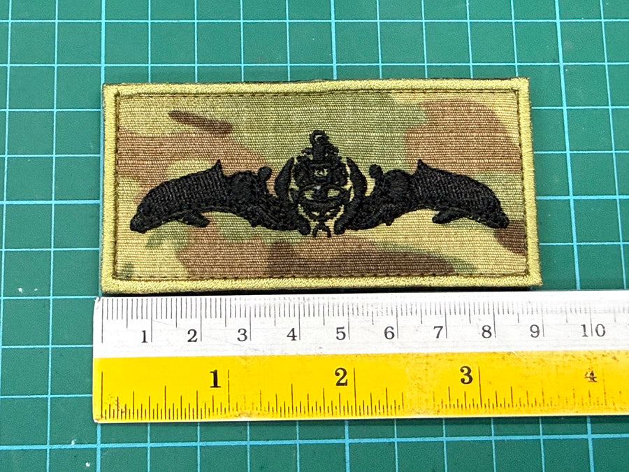 RSN Submariner Hook Side Velcro Patch - 9 cm x 4.5 cm (Multicam)
