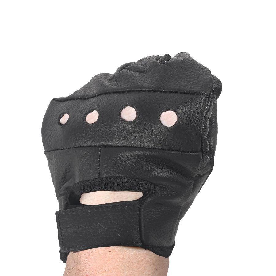 Rothco Leather Biker Gloves - Black 3498 (Size M)