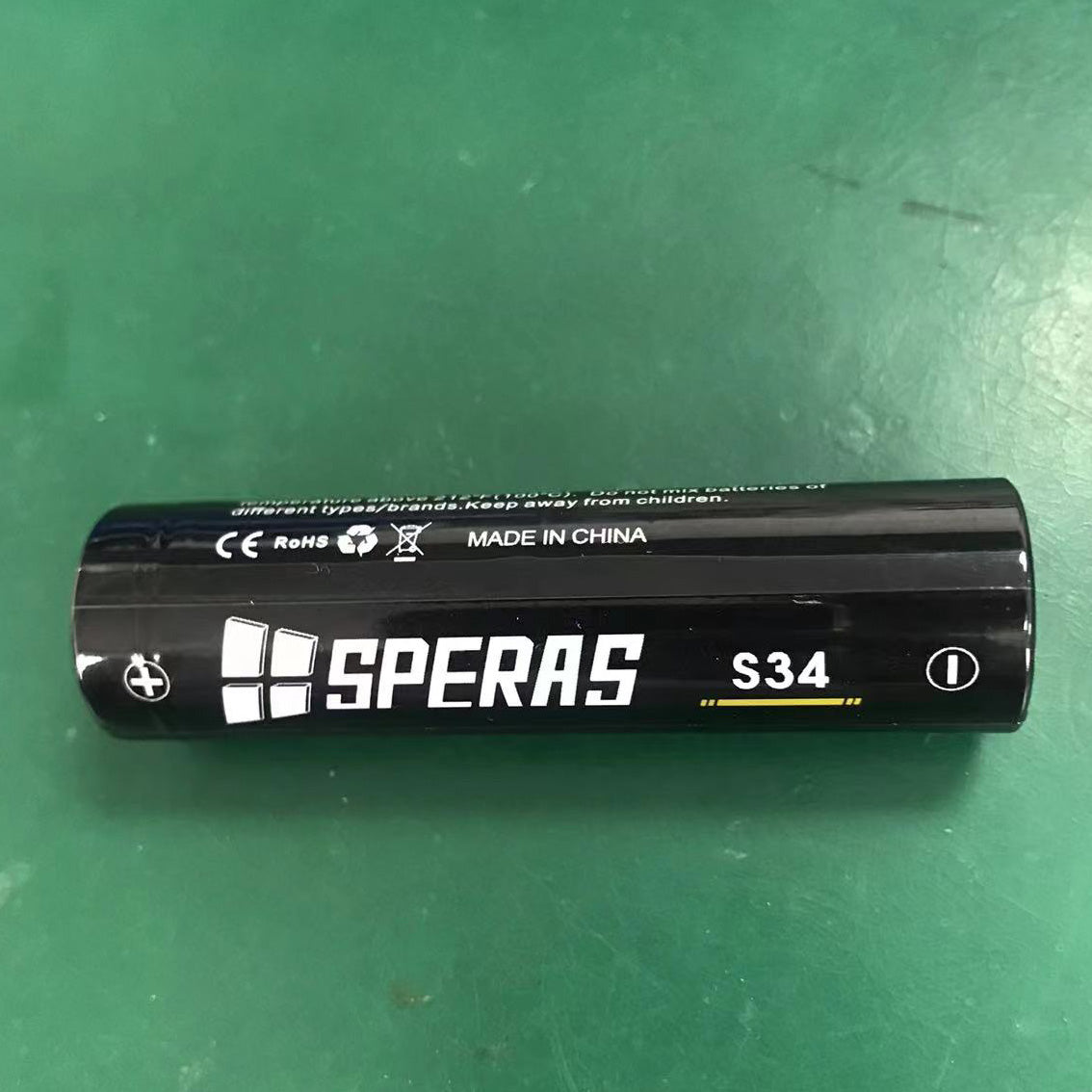 SPERAS S34 3400mAh RECHARGEABLE 18650 LI-ION BATTERY 3.7V / 12.58Wh