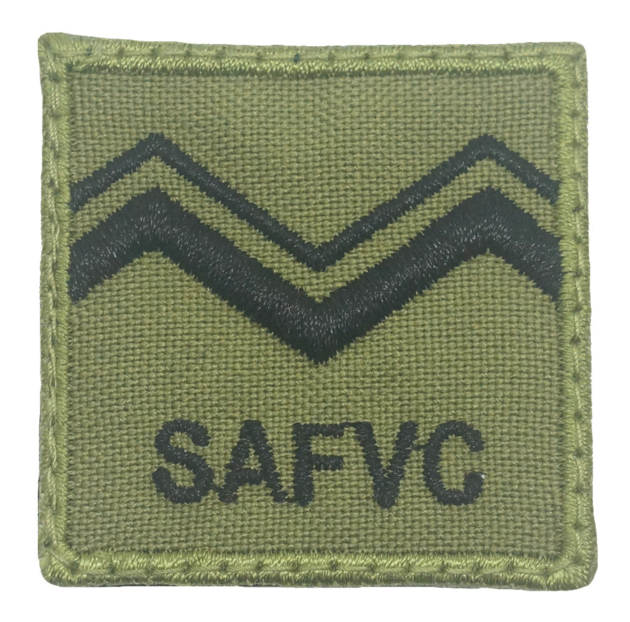 MINI SAFVC RANK PATCH - SV 4 (OLIVE GREEN)