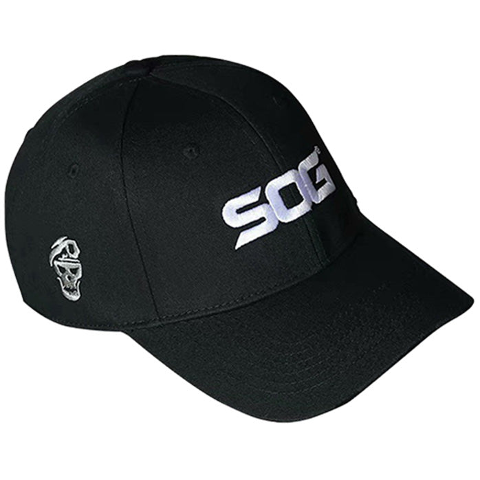 SOG 6-PANELS BASEBALL CAP - BLACK (100% COTTON, REAR VELCRO ADJUSTMENT)